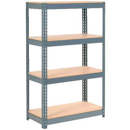 Global Industrial Extra Heavy Duty Shelving 36W x 24D x 72H With 4 Shelves, Wood Deck, Gry B2297191
